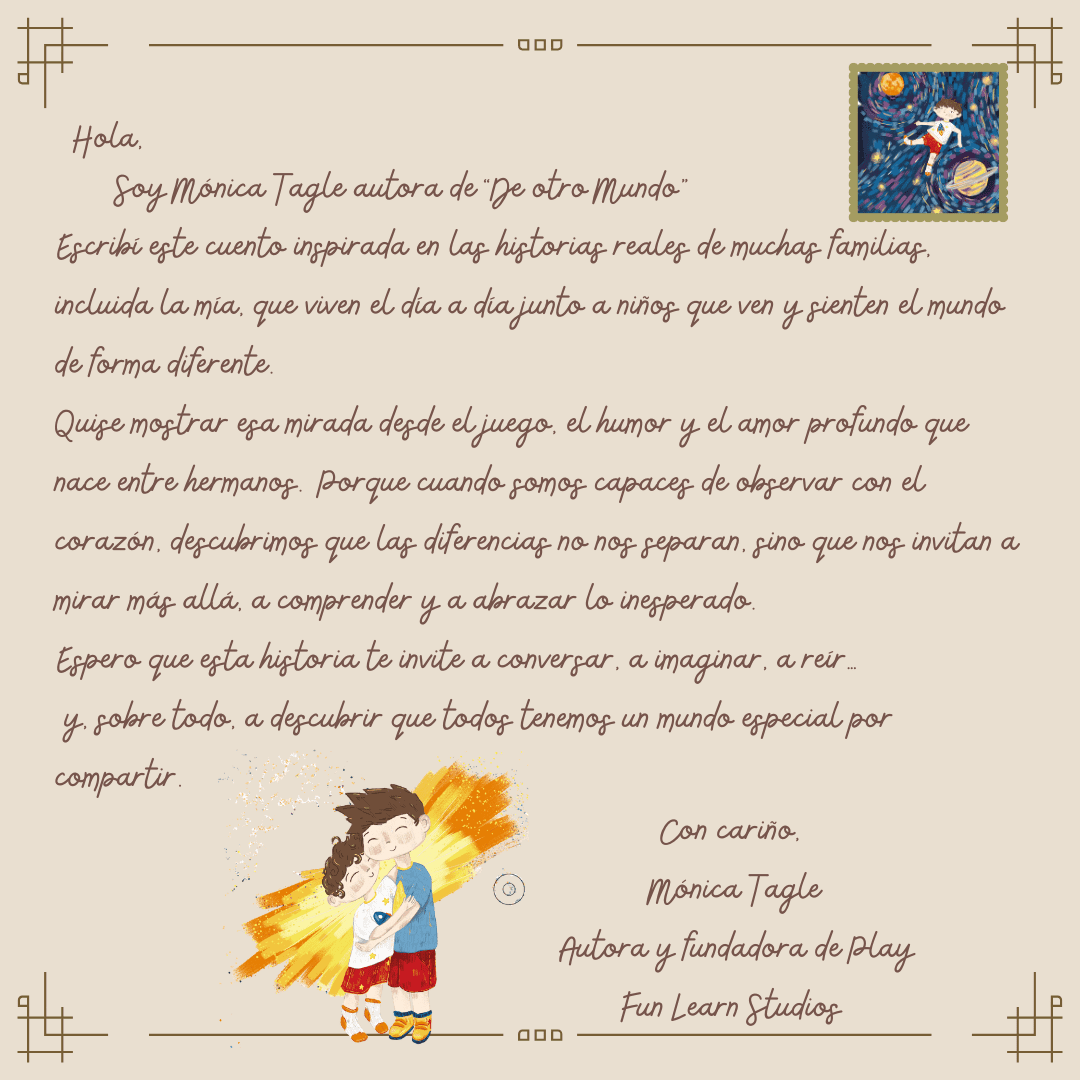 Carta de Mónica Tagle, autora del libro De Otro Mundo