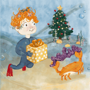 Cuento infantil navideño ilustrado Navidad bajo el mar