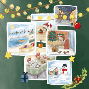 Detalle ilustraciones Navidad bajo el mar libro infantil