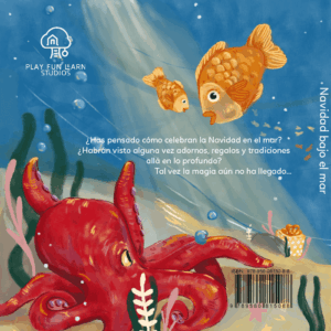 Detalle ilustraciones Navidad bajo el mar libro infantil