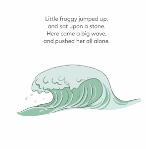 Página interior libro cartone little froggy de Mónica Tagle