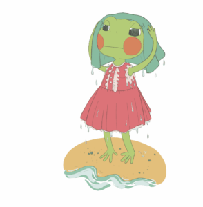 Página interior libro cartone little froggy de Mónica Tagle