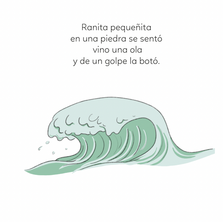 Página interior libro cartone ranita pequenita de Mónica Tagle