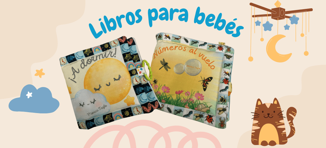 imagen que muestra los dos primeros libros para bebé