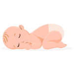 bebé recostado y durmiendo