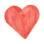 Dibujo de corazón estilo acuarela